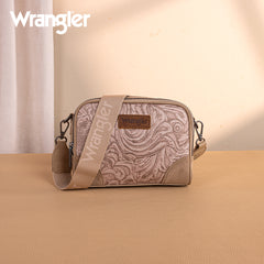 WG277-1833KH   Wrangler Vintage Floral Printed Small Crossbody Bag - Khaki