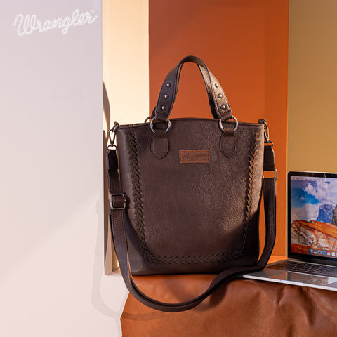 WG94G-9110  Wrangler Tote Convertible Backpack/Crossbody Bag - Coffee
