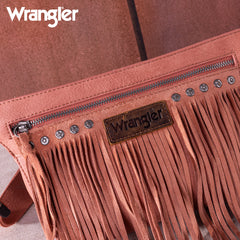 WG73-8194  Wrangler Fringe  Fanny Pack Belt Bag Sling Bag - Coral