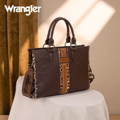 WG83G-8260  Wrangler Whipstitch Small Tote/Crossbody - Coffee