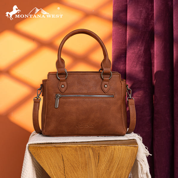 MW1308-8360 Montana West Tooled Aztec Collection Tote/Crossbody