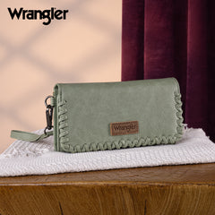 WG183-W048   Wrangler Whipstitch Wristlet Wallet