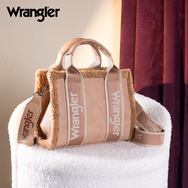 Wrangler Aztec Sherpa Trim Crossbody Purse - Montana West
