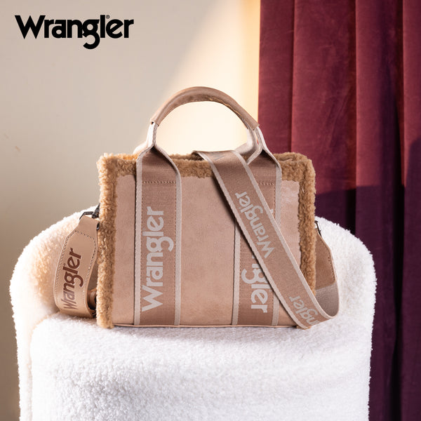Wrangler Aztec Sherpa Trim Crossbody Purse - Montana West