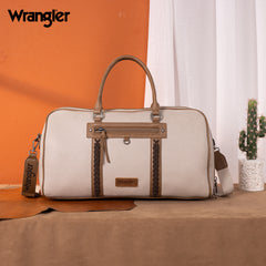WG185-5110 Wrangler Whipstitch  Collection Duffle Bag -Light Grey