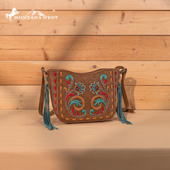 MW1348-8360  Montana West Embroidered Crossbody