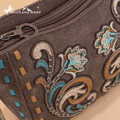 MW1348-8360  Montana West Embroidered Crossbody