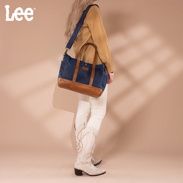LEE53-004 LEE Waxed Canvas Tote Bag/Crossbody – MONTANA WEST U.S.A