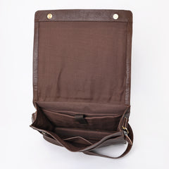 A&A-1090 Montana West Genuine Oil Calf Leather Messenger Bag/ Laptop Briefcase