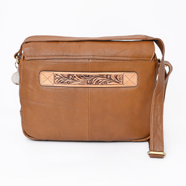 A&A-1096 Montana West Genuine Oil Calf Leather Messenger Bag