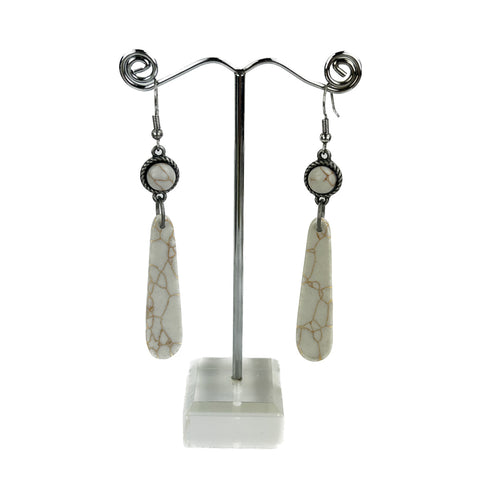 ERZ221125-08-12   2.5 Inches Natural Stone Teardrop Earring