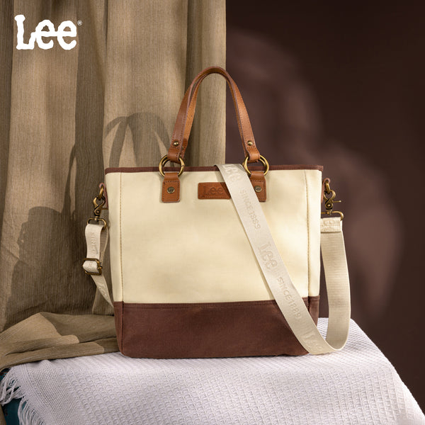 LEE51-007 LEE Denim Waxed Canvas Tote/Shoulder Bag/Crossbody