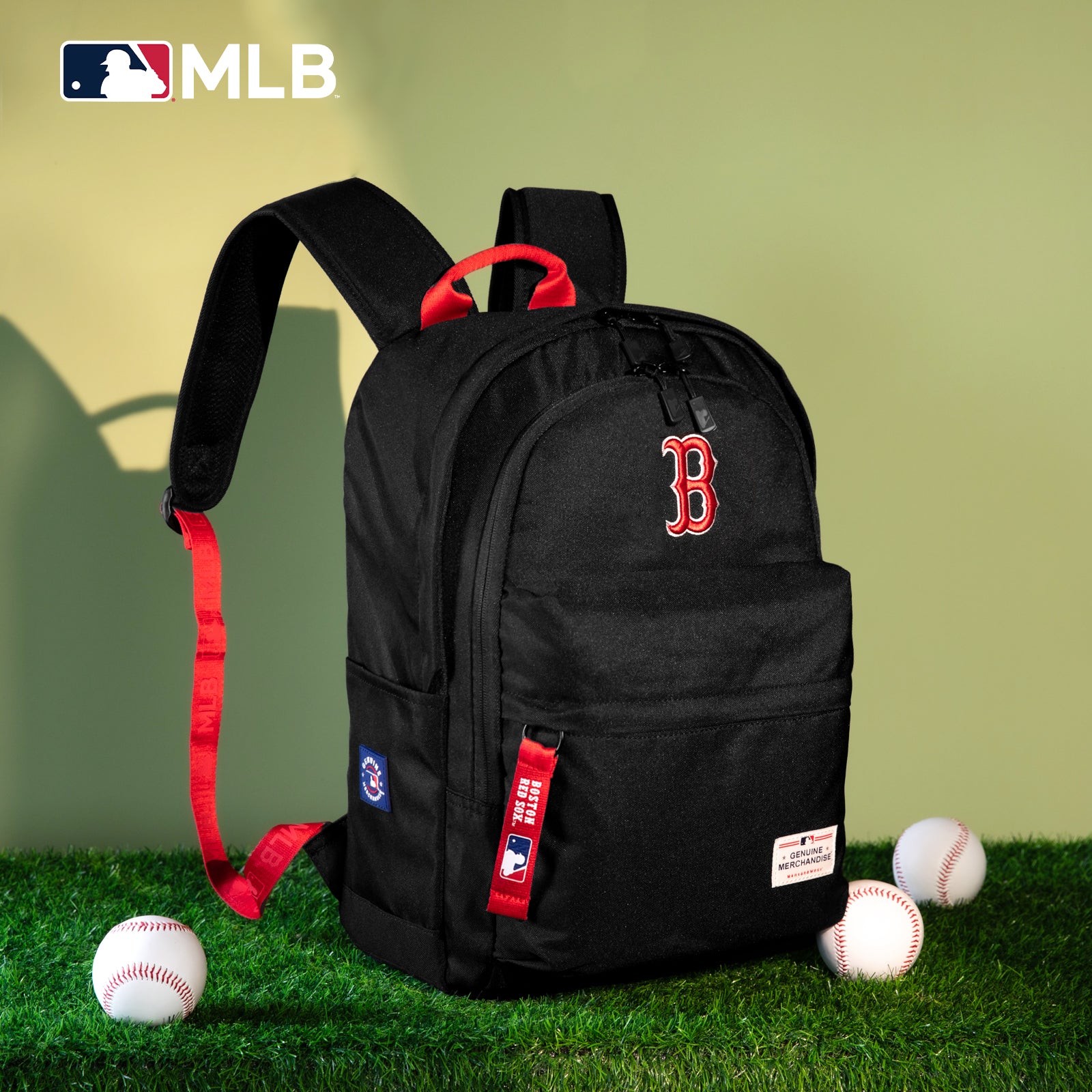 MLB-BR55-355 MLB Boston Red Sox Laptop Backpack