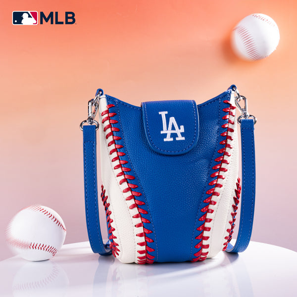 MLB-LA105 MLB Los Angeles Dodgers Team Baseball Stitch Crossbody