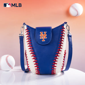 MLB-MT105 MLB New York Mets Team Baseball Stitch Crossbody