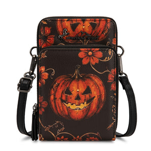 MW-HB-1404-183-RD Montana West Halloween Pumpkin Phone Wallet - Red