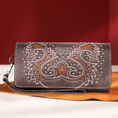 MW1137-W002 Montana West Boot Scroll Collection Wallet
