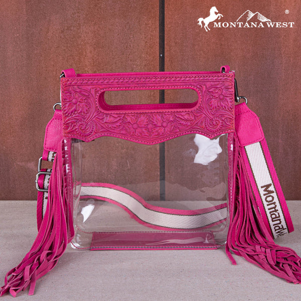 WEST ウエスト　3mm フル MW1251-199 Montana West Western Fringe Stadium Clear Crossbody Bag
