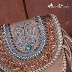 MW1256-8360 Montana West Tooled Collection Concealed Carry Crossbody