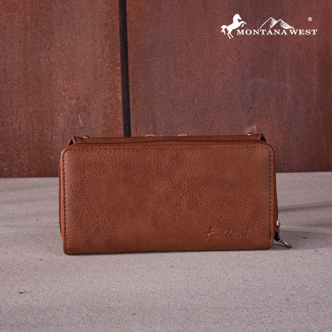 MW1259-W010 Montana West Feather Collection Wallet