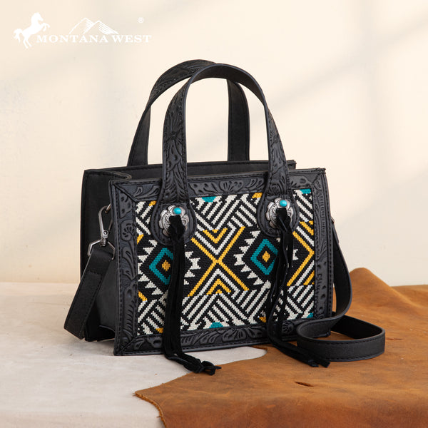 MW1292-8121 Montana West Aztec Tapestry Mini Tote/Crossbody