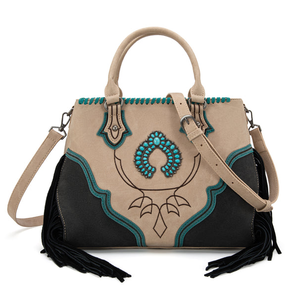 Montana West Concho Fringe Crossbody Tote