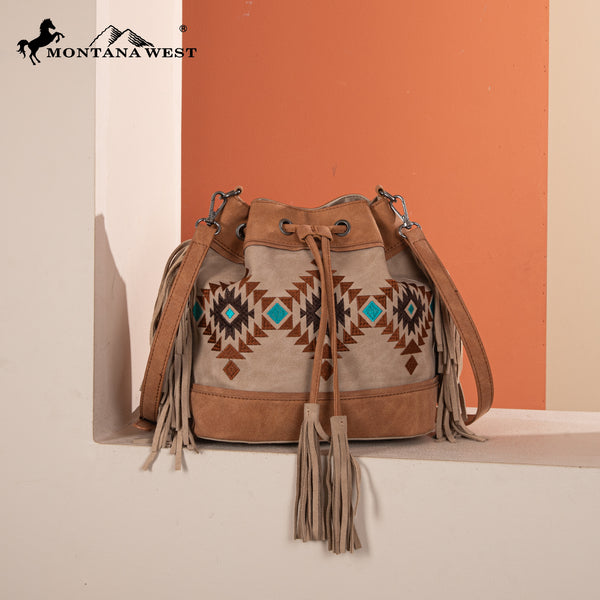 MW1312-8311 Montana West Embroidered Collection Drawstring