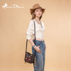 MW1348-8360  Montana West Embroidered Crossbody