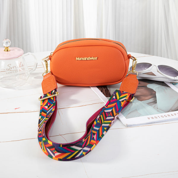 MWC-086BOR Montana West Small Crossbody Bag/Camera Bag - Orange