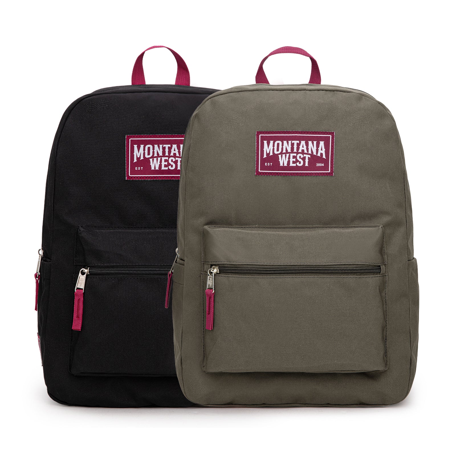 MWC-575SArmy Montana West Solid Color Backpack - 2Pcs Set