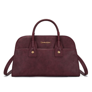MWC-631BDY Montana West Wrapped Handle Dome Satchel Bag - Burgundy