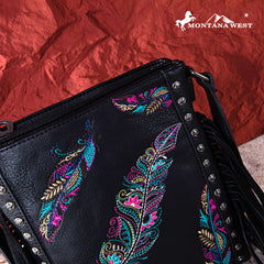 MW1242G-9360  Montana West Embroidered Collection Concealed Carry Crossbody