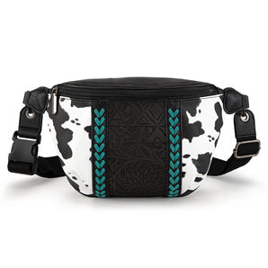 MW1318-194 Montana West Tooled Collection Fanny Pack - Black