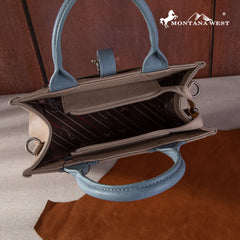 MW1254G-8120S   Montana West Buckle Aztec Concealed Carry Tote/Crossbody - Khaki