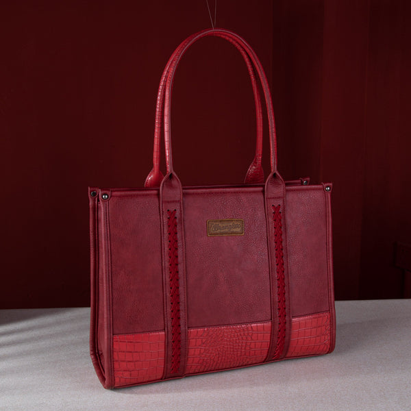 Wrangler Concho Wide Tote - Dark Pink (WG194-8122DPK)