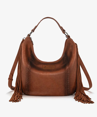 MWF1007G-9360 Montana West Fringe Collection Concealed Carry Hobo/Crossbody -Brown