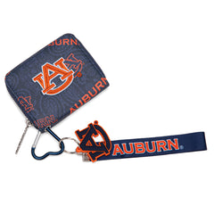 NC-AU012NY  Auburn University Tigers Zip Around Wallet/Wristlet- Navy