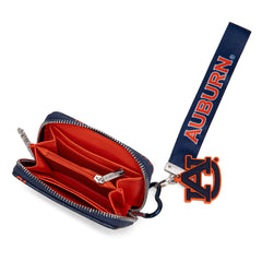 NC-AU012NY  Auburn University Tigers Zip Around Wallet/Wristlet- Navy