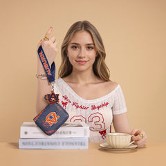 NC-AU012NY  Auburn University Tigers Zip Around Wallet/Wristlet- Navy