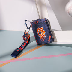 NC-AU012NY  Auburn University Tigers Zip Around Wallet/Wristlet- Navy