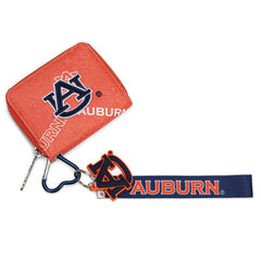 NC-AU012OR  Auburn University Tigers Zip Around Wallet/Wristlet- Orange