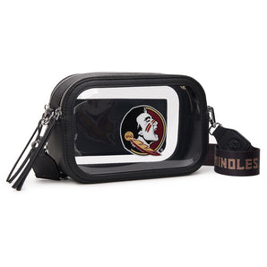 NC-FSU016BK Florida State University Seminoles Stadium Clear Crossbody Bag - Black