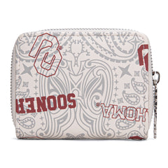 NC-OU012BG   University of Oklahoma Sooners Zip Around Wallet/Wristlet- Beige