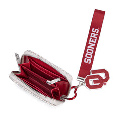 NC-OU012BG   University of Oklahoma Sooners Zip Around Wallet/Wristlet- Beige