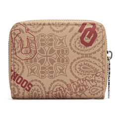 NC-OU012TN University of Oklahoma Sooners Zip Around Wallet/Wristlet- Tan