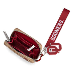 NC-OU012TN University of Oklahoma Sooners Zip Around Wallet/Wristlet- Tan