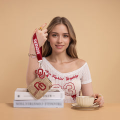 NC-OU012TN University of Oklahoma Sooners Zip Around Wallet/Wristlet- Tan