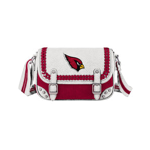 NFL-HB-ARZ-013 Arizona Cardinals Braided Stitch Crossbody Satchel Bag