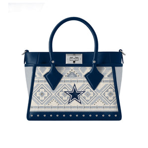 NFL-HB-DAL-015 Dallas Cowboys Aztec Pattern Handheld Tote Bag