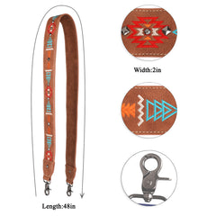 PST-1018  Montana West Western Guitar Style Embroidered Aztec Crossbody Strap